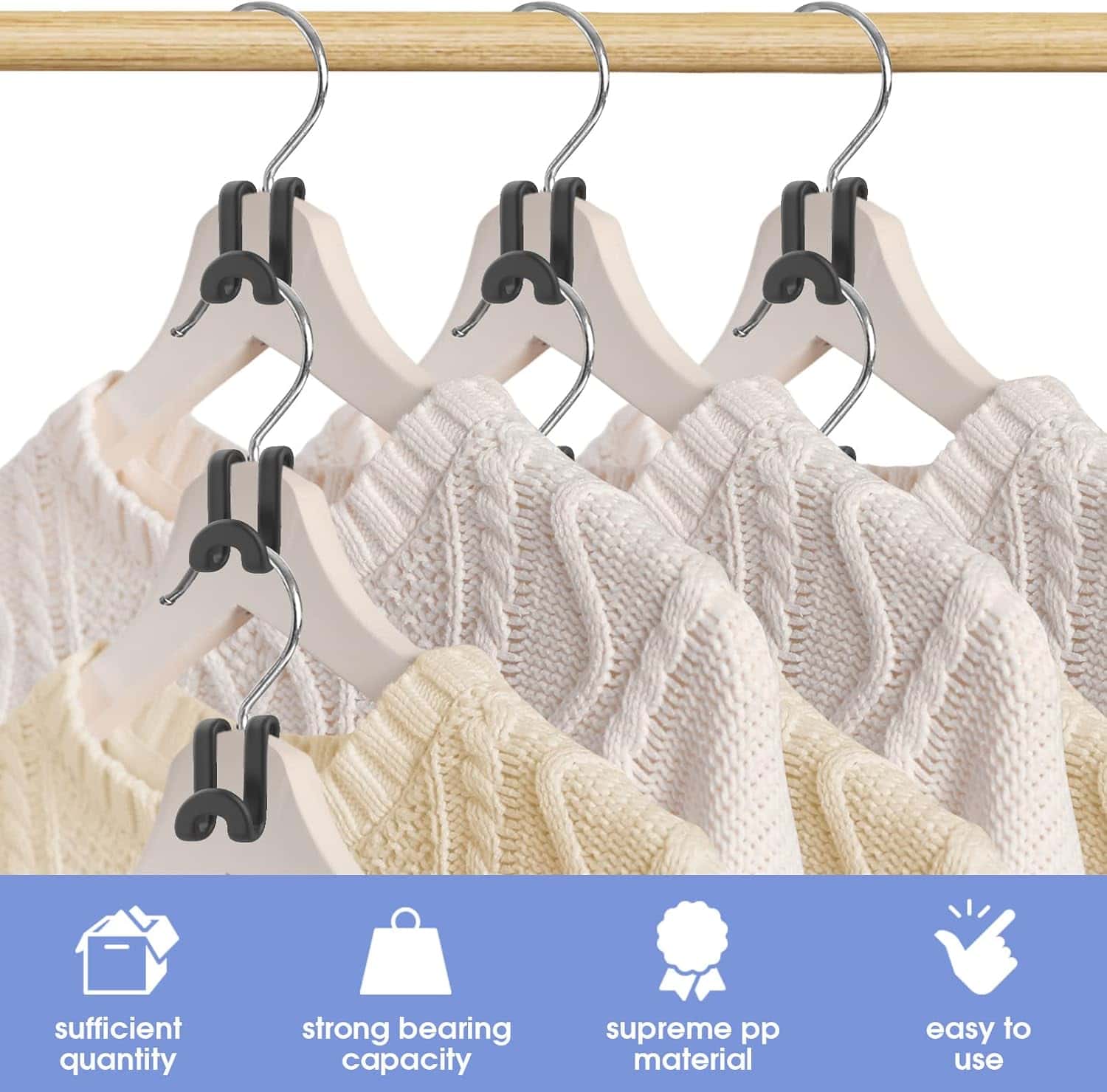 Clothes Hanger Connector Hooks ( 40 PCS ) - Top quality